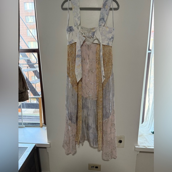 Rebecca Taylor Daffodil Sleeveless Shimmer Maxi Dress - Size 8 - Picture 10 of 10